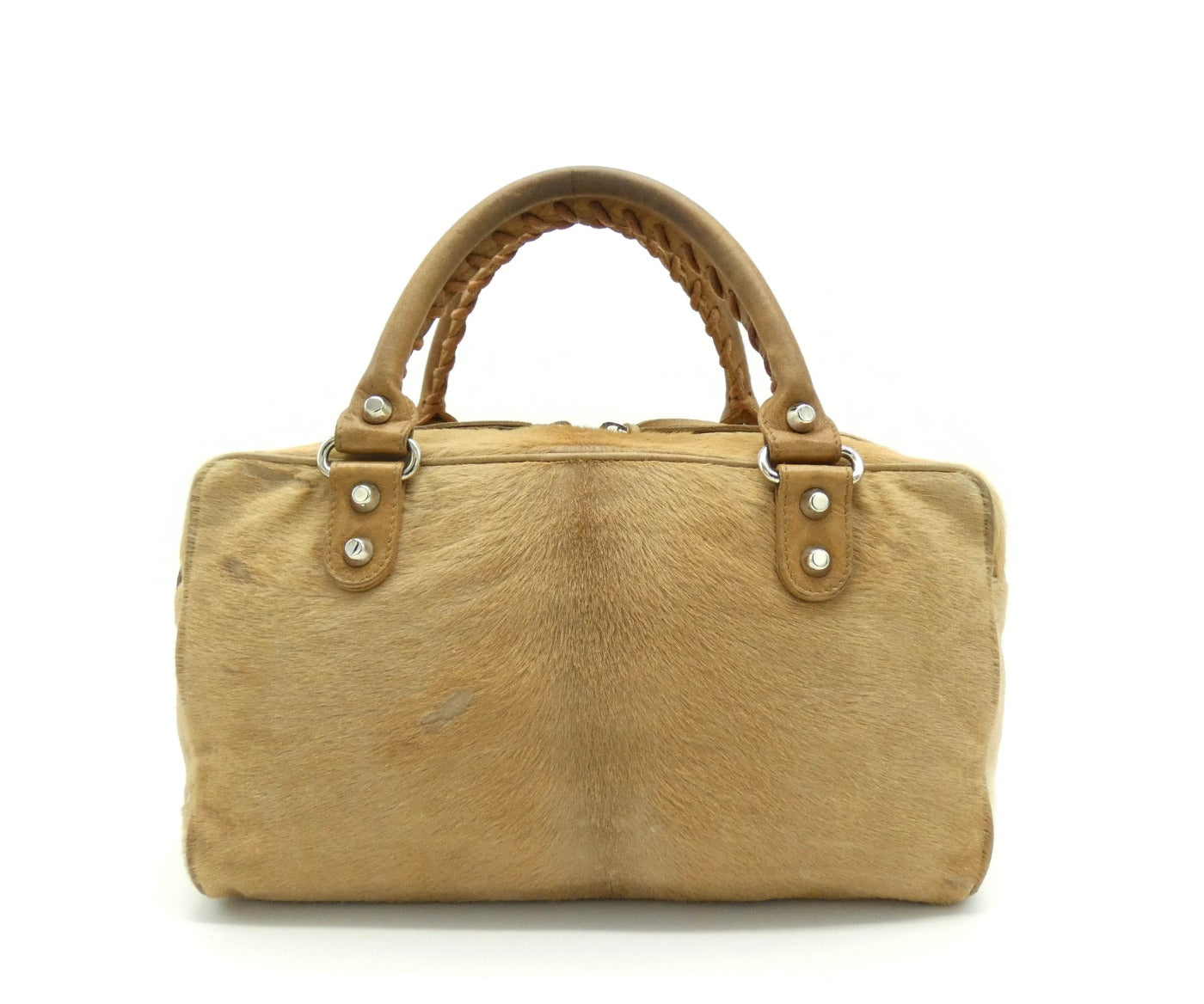 Balenciaga Camel Pony Hair Moto Box Bag Bag Balenciaga