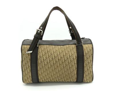 Christian Dior Tan Oblique Street Chic Boston Handbag Bag Christian Dior
