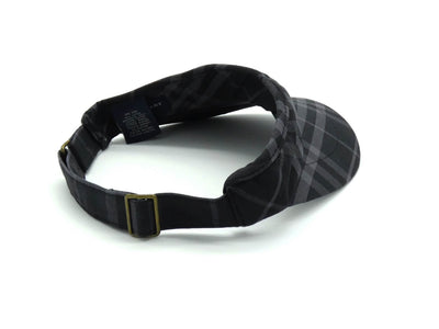 Burberry Black and Grey Nova Check Golf Visor Hats Burberry