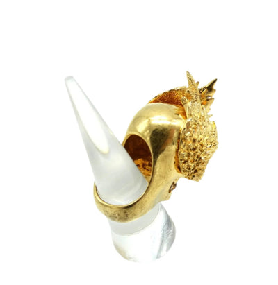 Alexander McQueen Gold Winged Skull Ring Ring Alexander McQueen