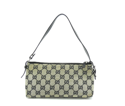 Gucci Taupe and Black Canvas Guccissimo GG Pochette Bag Gucci