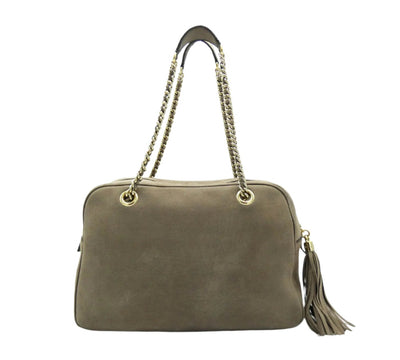 Gucci Soho Taupe Nubuck Shoulder Bag Bag Gucci
