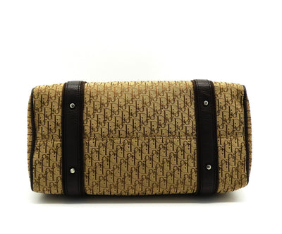 Christian Dior Tan Oblique Street Chic Boston Handbag Bag Christian Dior