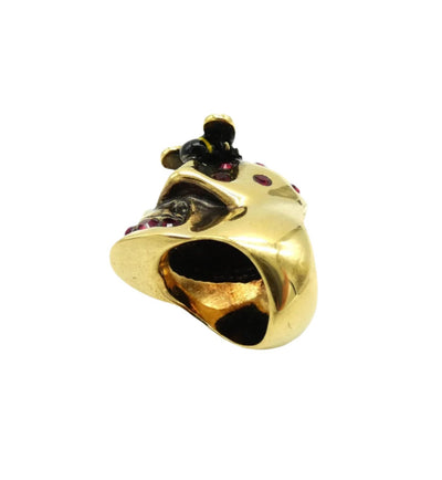 Alexander McQueen Gold Skull and Bee Ring Ring Alexander McQueen