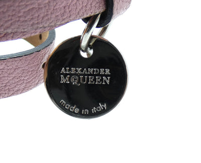 Alexander McQueen Double Wrap Pink Leather Bracelet Bracelet Alexander McQueen