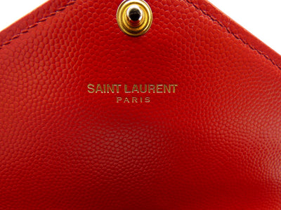 Saint Laurent Rouge Grain De Poudre Large Envelope Wallet Wallet YSL