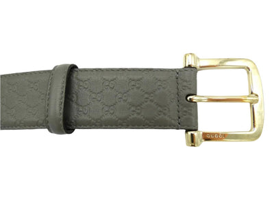 Gucci GG Guccissima Dark Grey Leather Belt Belt Gucci