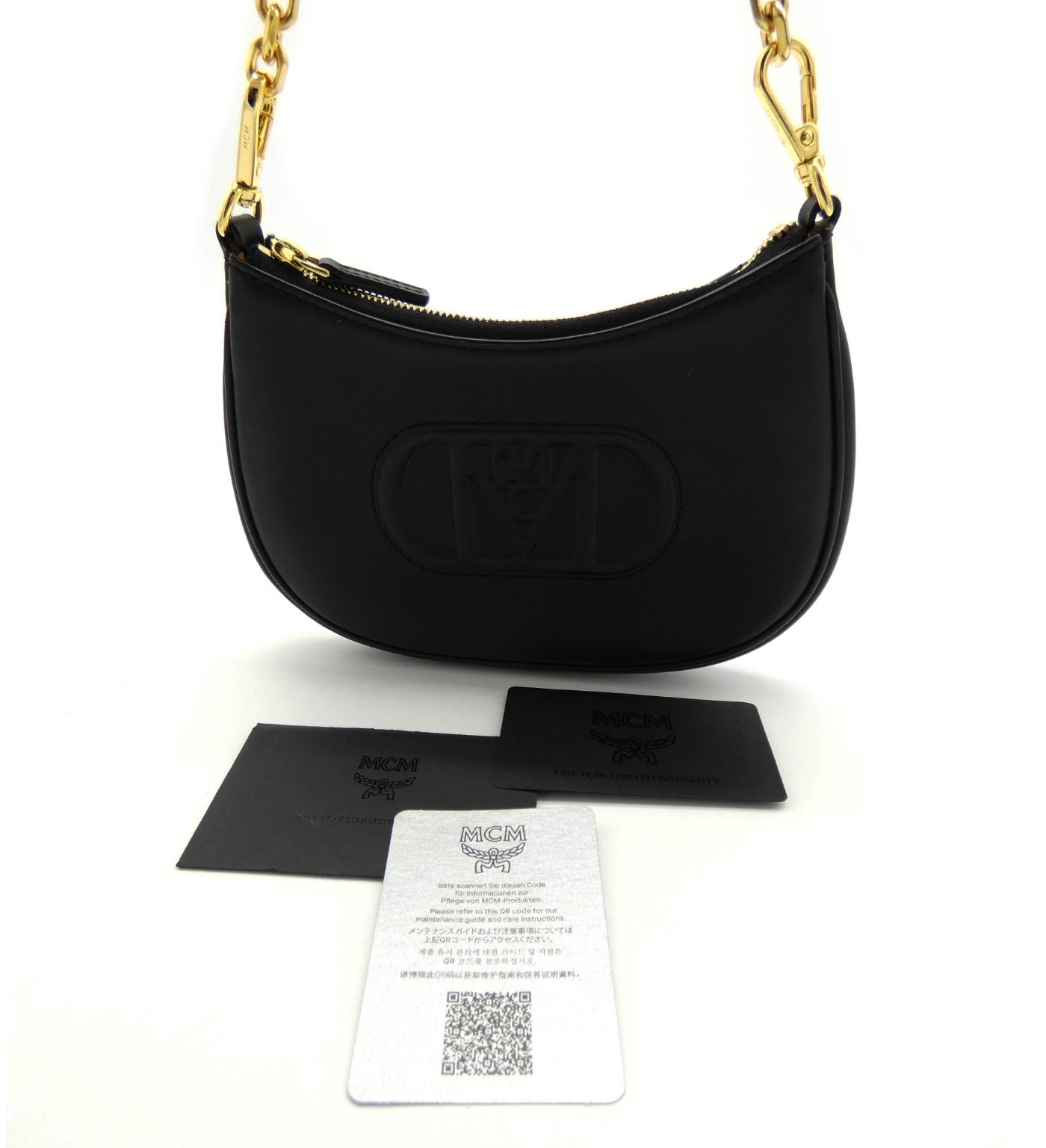 MCM Black Leather Medium Mode Travia Shoulder Bag Bag MCM