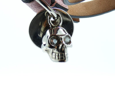 Alexander McQueen Double Wrap Pink Leather Bracelet Bracelet Alexander McQueen