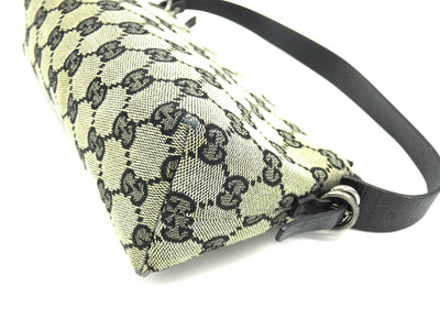 Gucci Taupe and Black Canvas Guccissimo GG Pochette Bag Gucci
