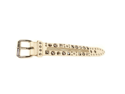 Miu Miu Taupe Leather Riveted Bracelet Bracelet Miu Miu