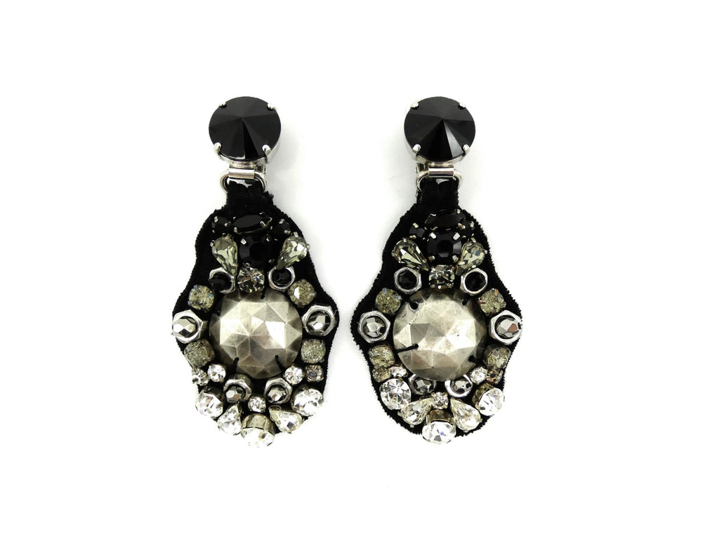 Prada Black Drop Crystal Earrings – Occhi Azzurri display picture 3