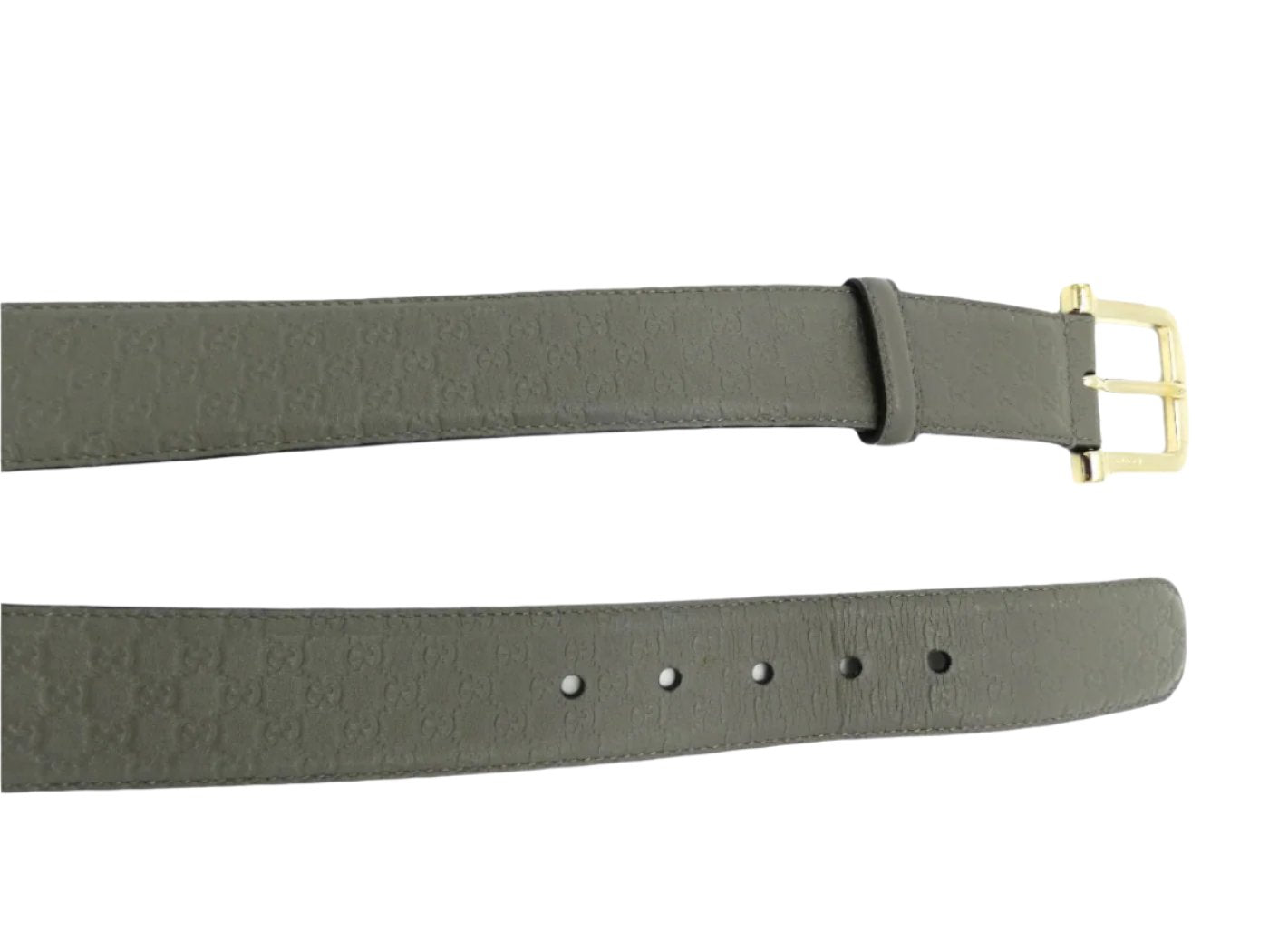 Gucci GG Guccissima Dark Grey Leather Belt Belt Gucci