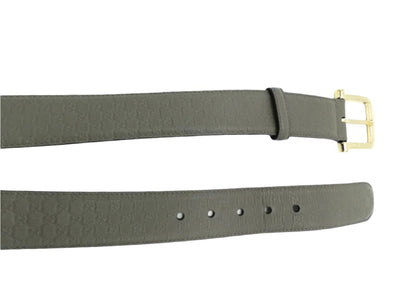Gucci GG Guccissima Dark Grey Leather Belt Belt Gucci