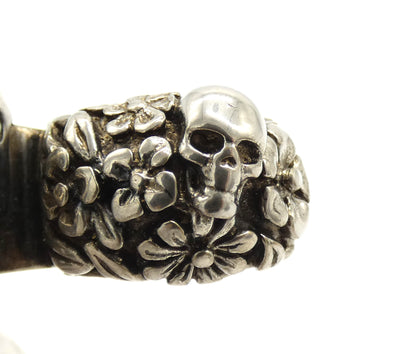 Alexander McQueen Skull Knuckle Ring in Silver and Crystal Ring Alexander McQueen