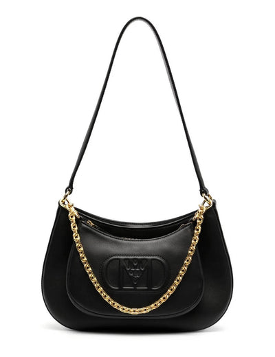MCM Black Leather Medium Mode Travia Shoulder Bag Bag MCM