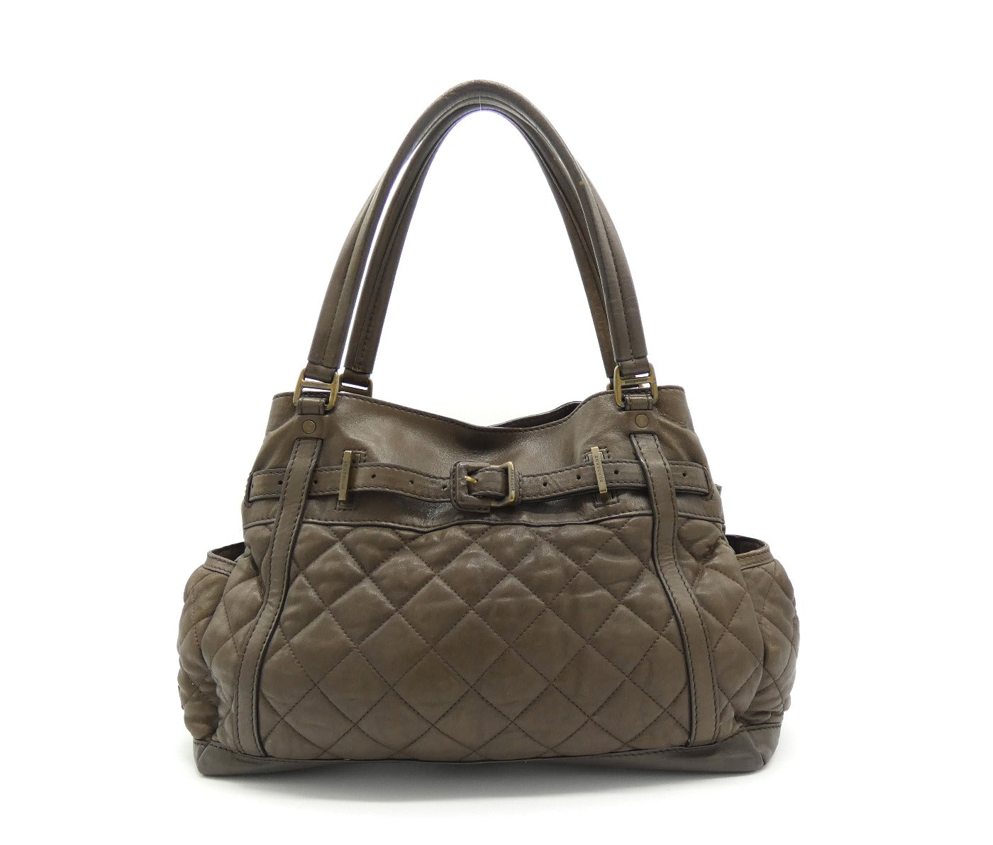 Burberry Taupe Leather Easton Bag Bag Burberry