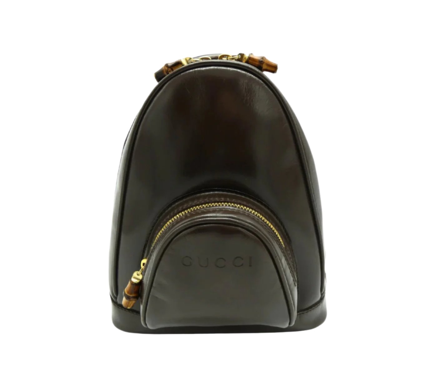 Gucci Vintage Dark Brown Leather Mini Sling Backpack Bag, Backpack Gucci