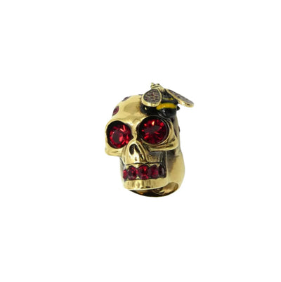Alexander McQueen Gold Skull and Bee Ring Ring Alexander McQueen