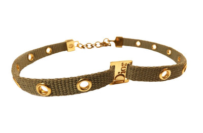 Christian Dior Canvas Choker Necklace Christian Dior