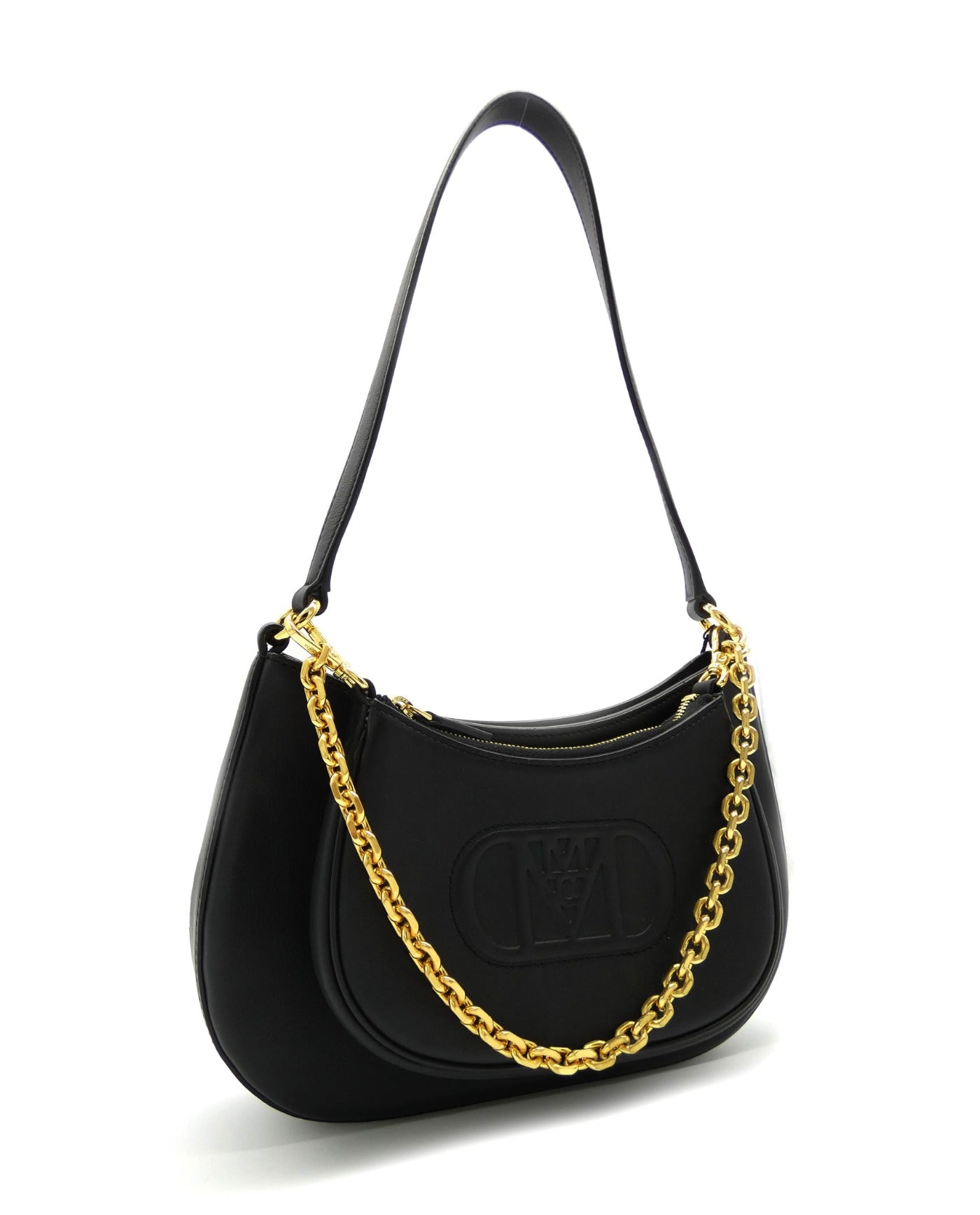 MCM Black Leather Medium Mode Travia Shoulder Bag Bag MCM