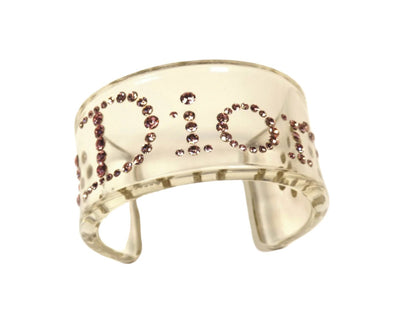 Christian Dior Lucite Crystal Bangle Bracelet Christian Dior