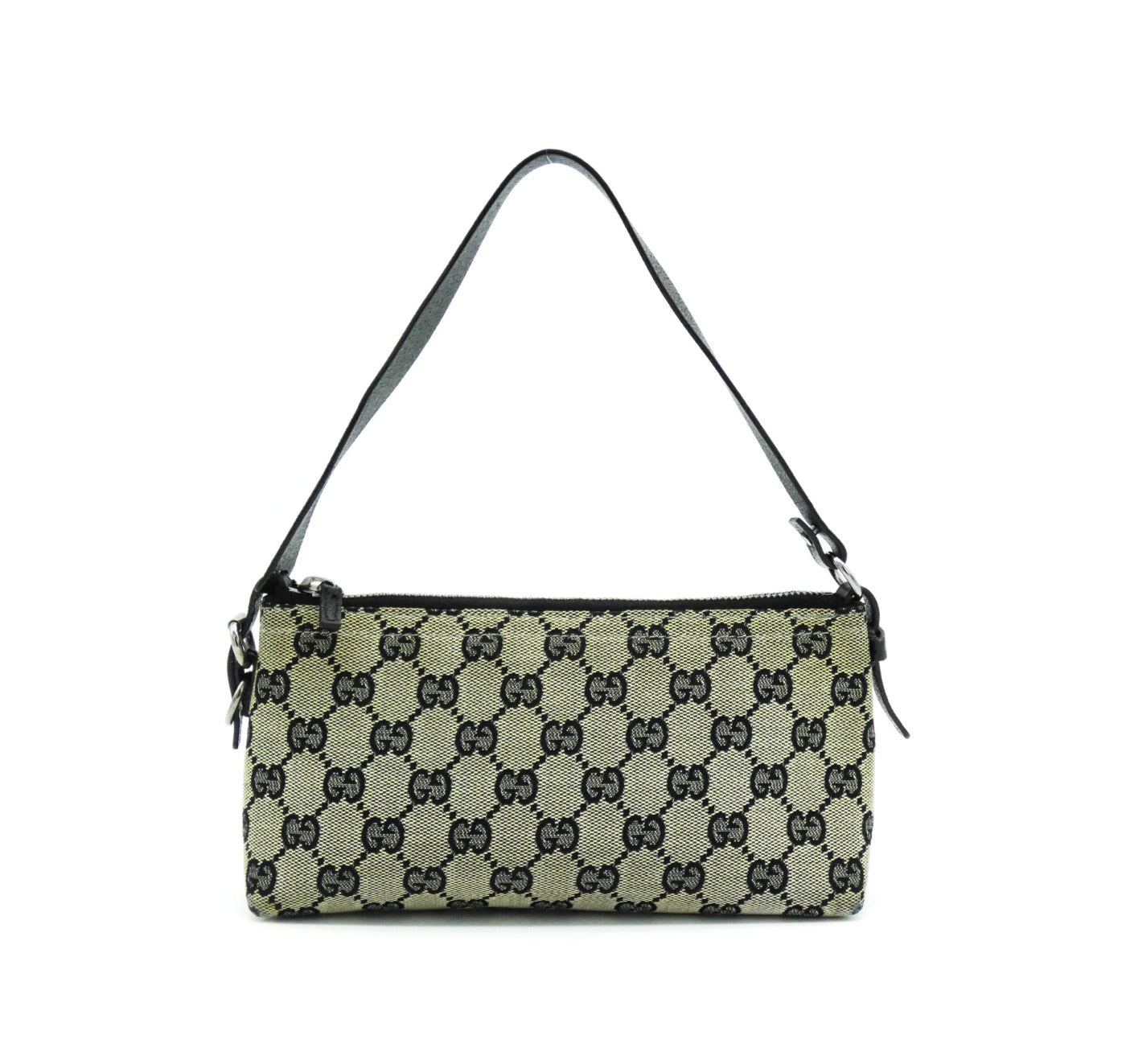 Gucci Taupe and Black Canvas Guccissimo GG Pochette Bag Gucci