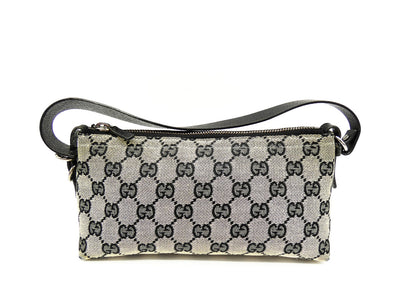 Gucci Taupe and Black Canvas Guccissimo GG Pochette Bag Gucci