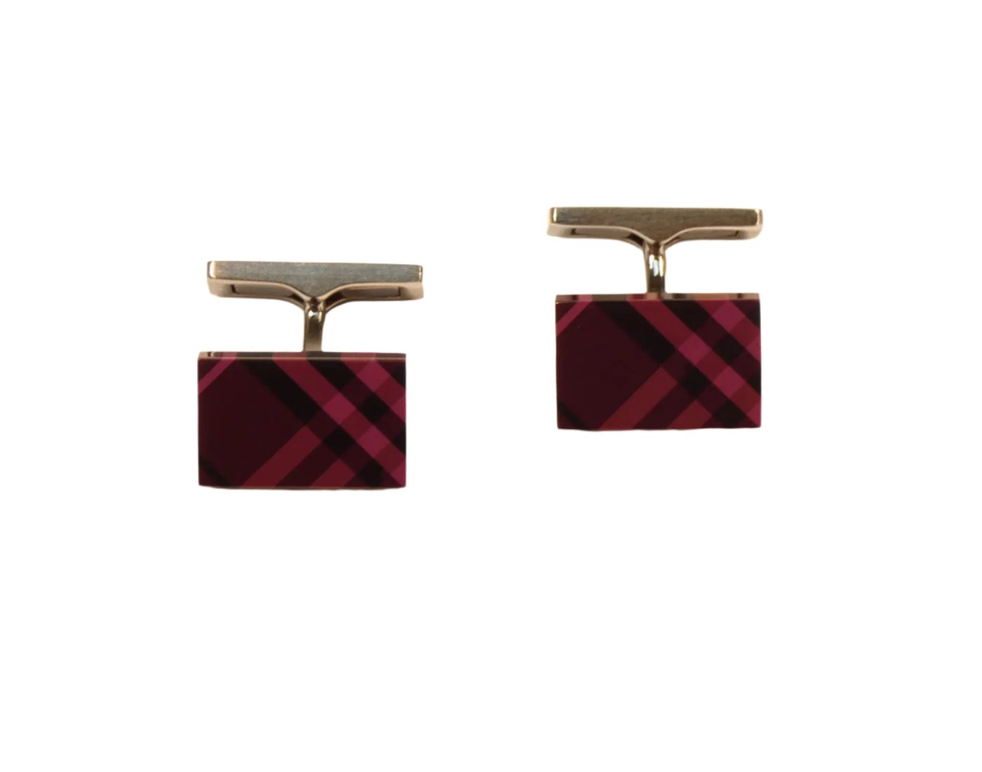 Burberry Purple Nova Check Cufflinks Cufflinks Burberry