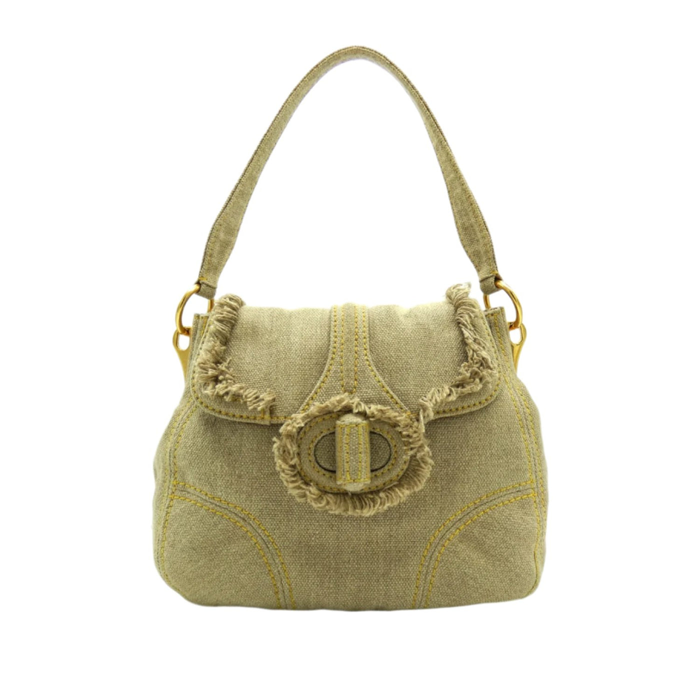 Prada Fringed Coco Turn Lock Shoulder Bag Bag Prada