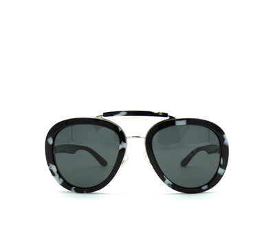 Miu Miu Black Havana Aviator Sunglasses SMU 05V Sunglasses Miu Miu