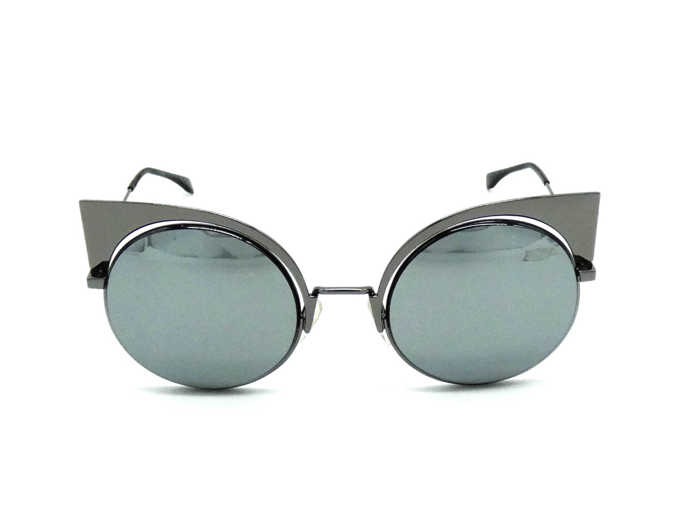 Fendi Eyeshine Black and Grey Sunglasses FF 0177/S Sunglasses Fendi