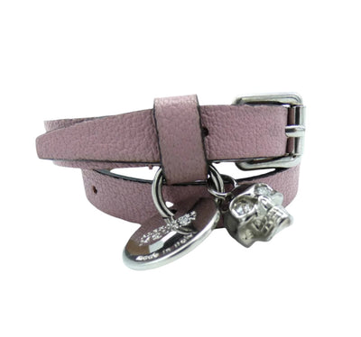 Alexander McQueen Double Wrap Pink Leather Bracelet Bracelet Alexander McQueen
