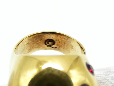 Alexander McQueen Gold Skull and Bee Ring Ring Alexander McQueen