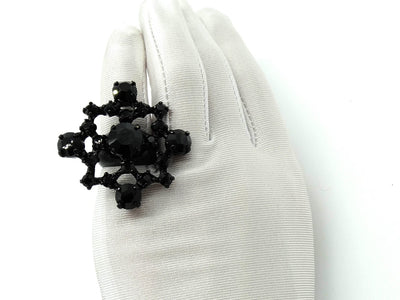 YSL Black Stone Cocktail Ring Ring YSL