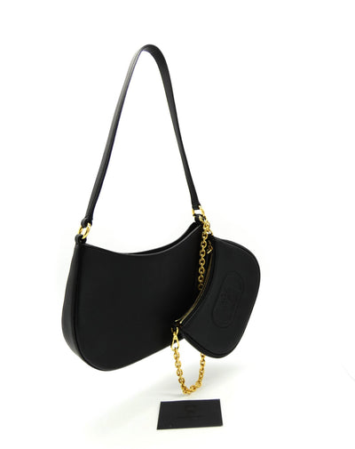 MCM Black Leather Medium Mode Travia Shoulder Bag Bag MCM