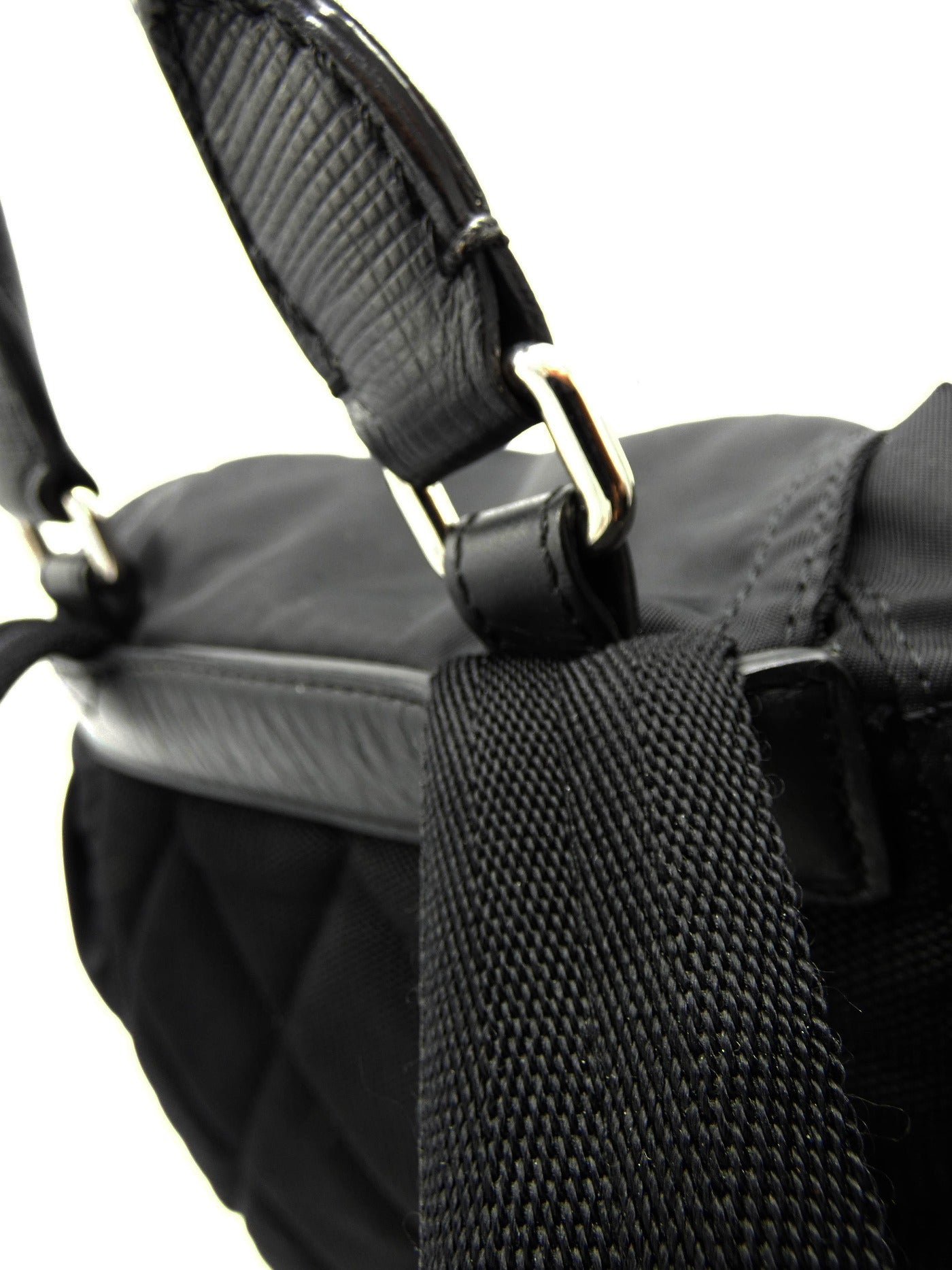 Burberry Black Nylon Large Patch Backpack Bag, Backpack Burberry