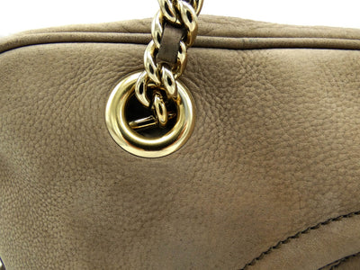 Gucci Soho Taupe Nubuck Shoulder Bag Bag Gucci