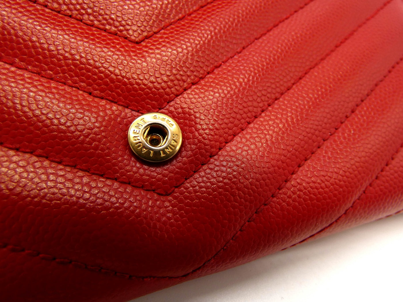 Saint Laurent Rouge Grain De Poudre Large Envelope Wallet Wallet YSL