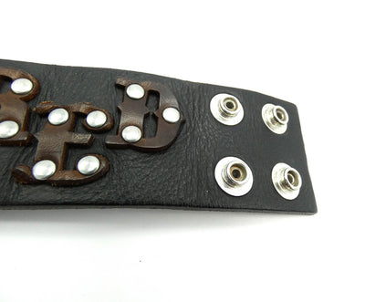 DSquared2 Unisex Brown Leather Cuff Bracelet DSquared2