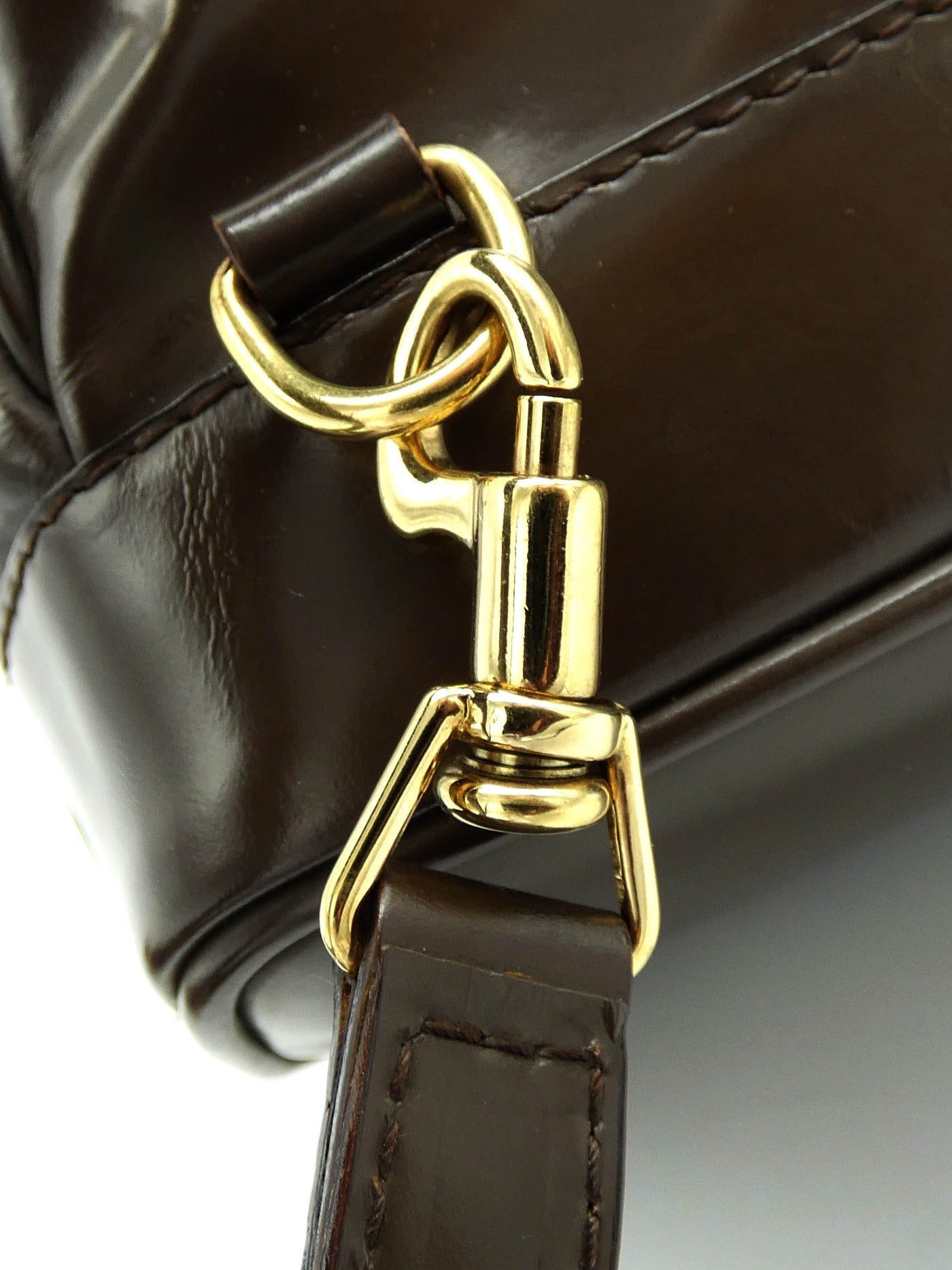 Gucci Vintage Dark Brown Leather Mini Sling Backpack Bag, Backpack Gucci