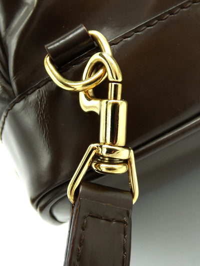 Gucci Vintage Dark Brown Leather Mini Sling Backpack Bag, Backpack Gucci