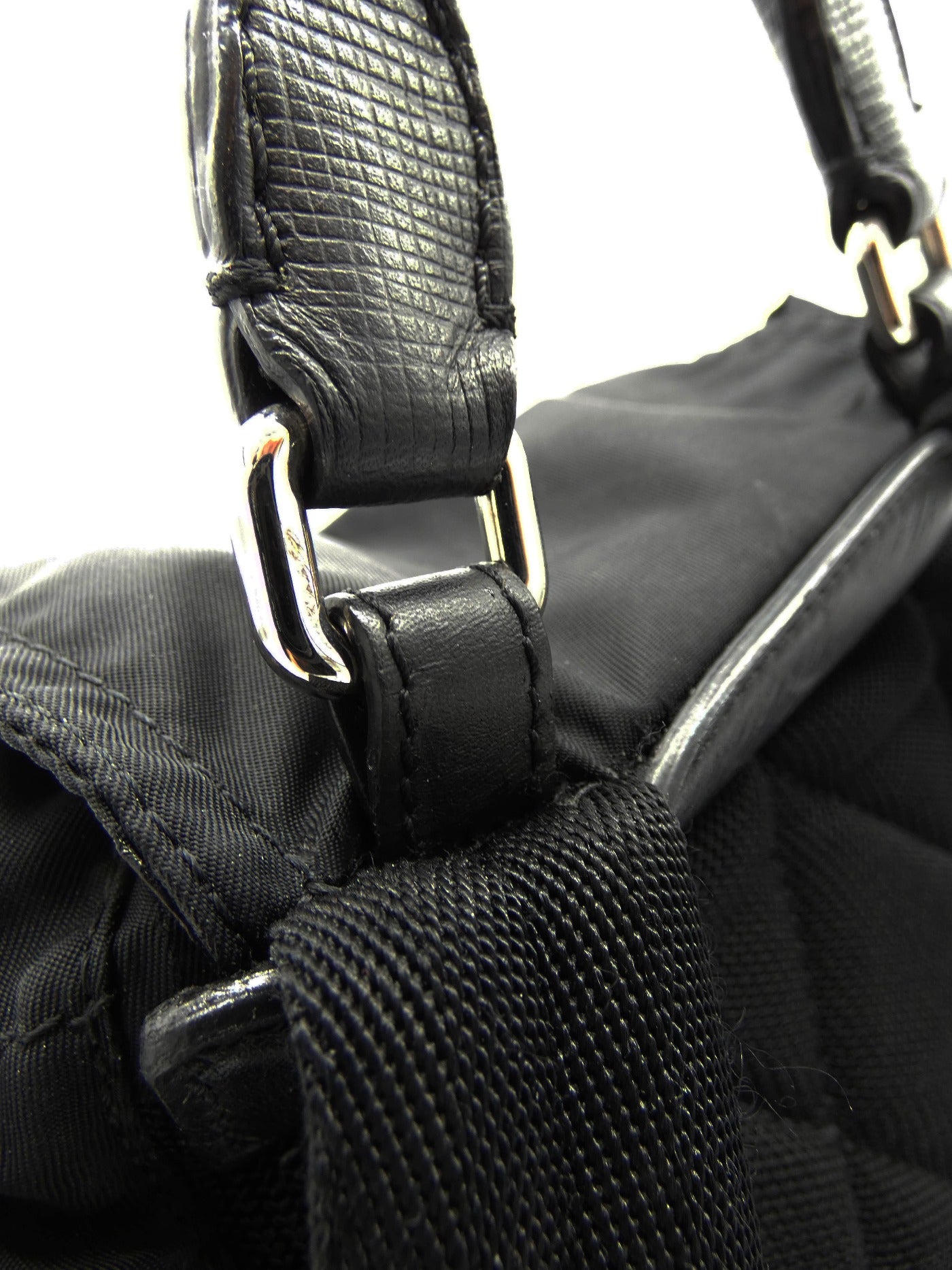 Burberry Black Nylon Large Patch Backpack Bag, Backpack Burberry