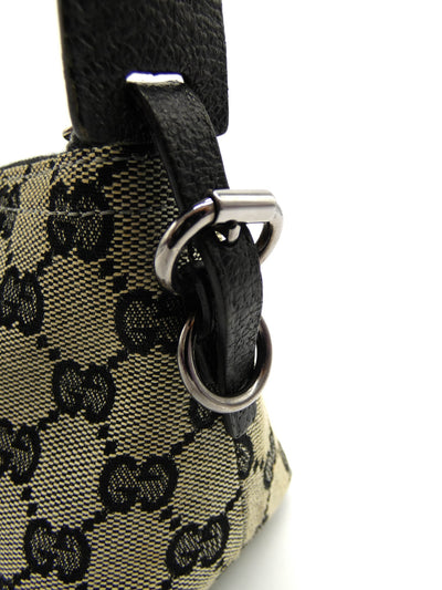 Gucci Taupe and Black Canvas Guccissimo GG Pochette Bag Gucci