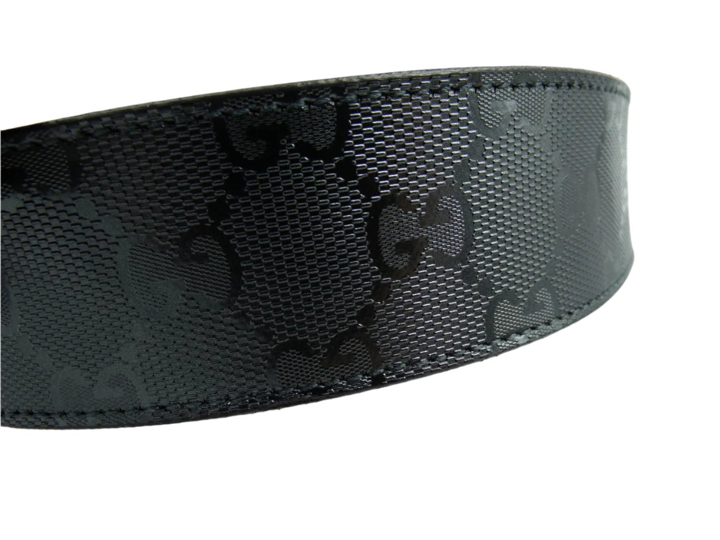 Gucci GG Black Grey Imprime Belt Belt Gucci