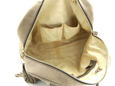 Gucci Soho Taupe Nubuck Shoulder Bag Bag Gucci