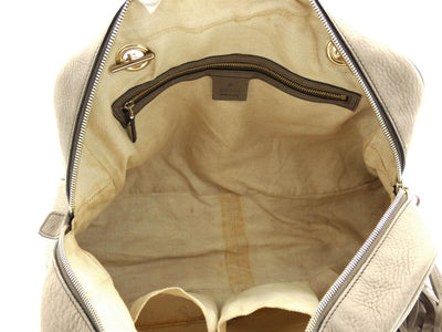 Gucci Soho Taupe Nubuck Shoulder Bag Bag Gucci
