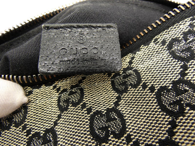 Gucci Taupe and Black Canvas Guccissimo GG Pochette Bag Gucci