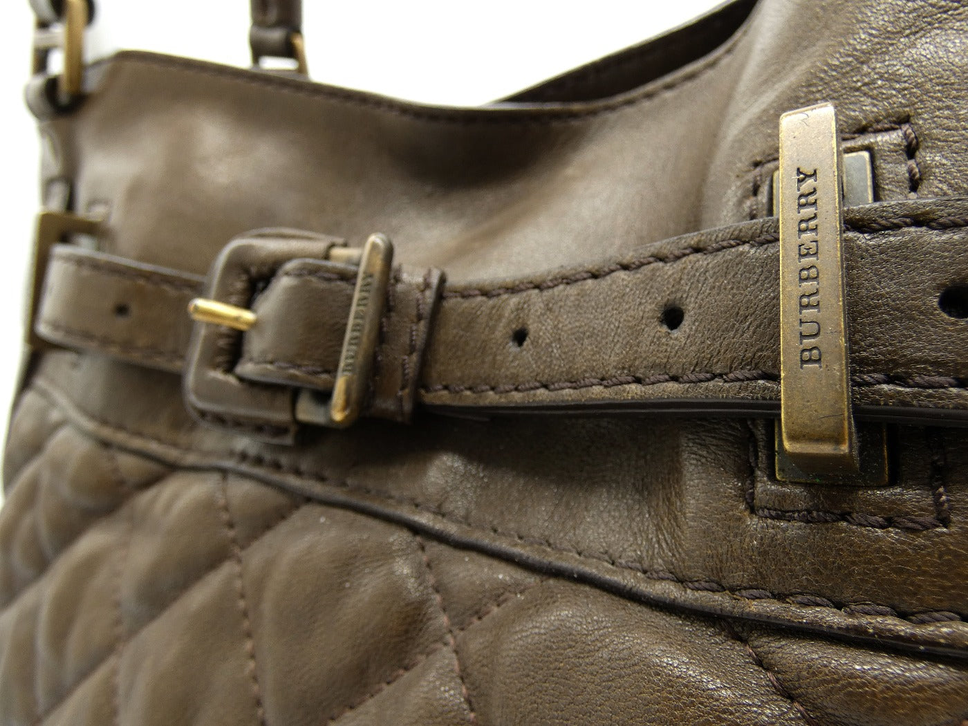 Burberry Taupe Leather Easton Bag Bag Burberry