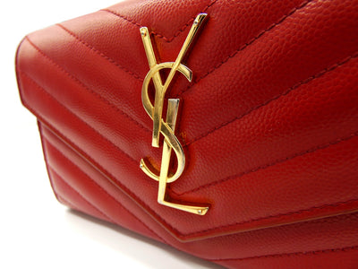 Saint Laurent Rouge Grain De Poudre Large Envelope Wallet Wallet YSL